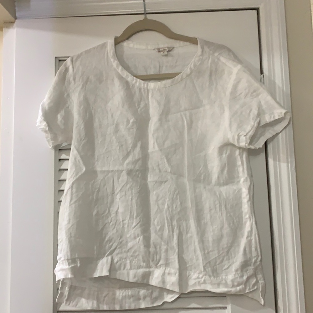 White Linen Top